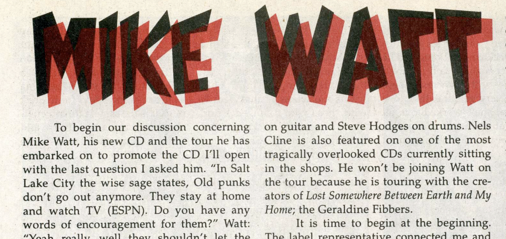 Mike Watt October 1997